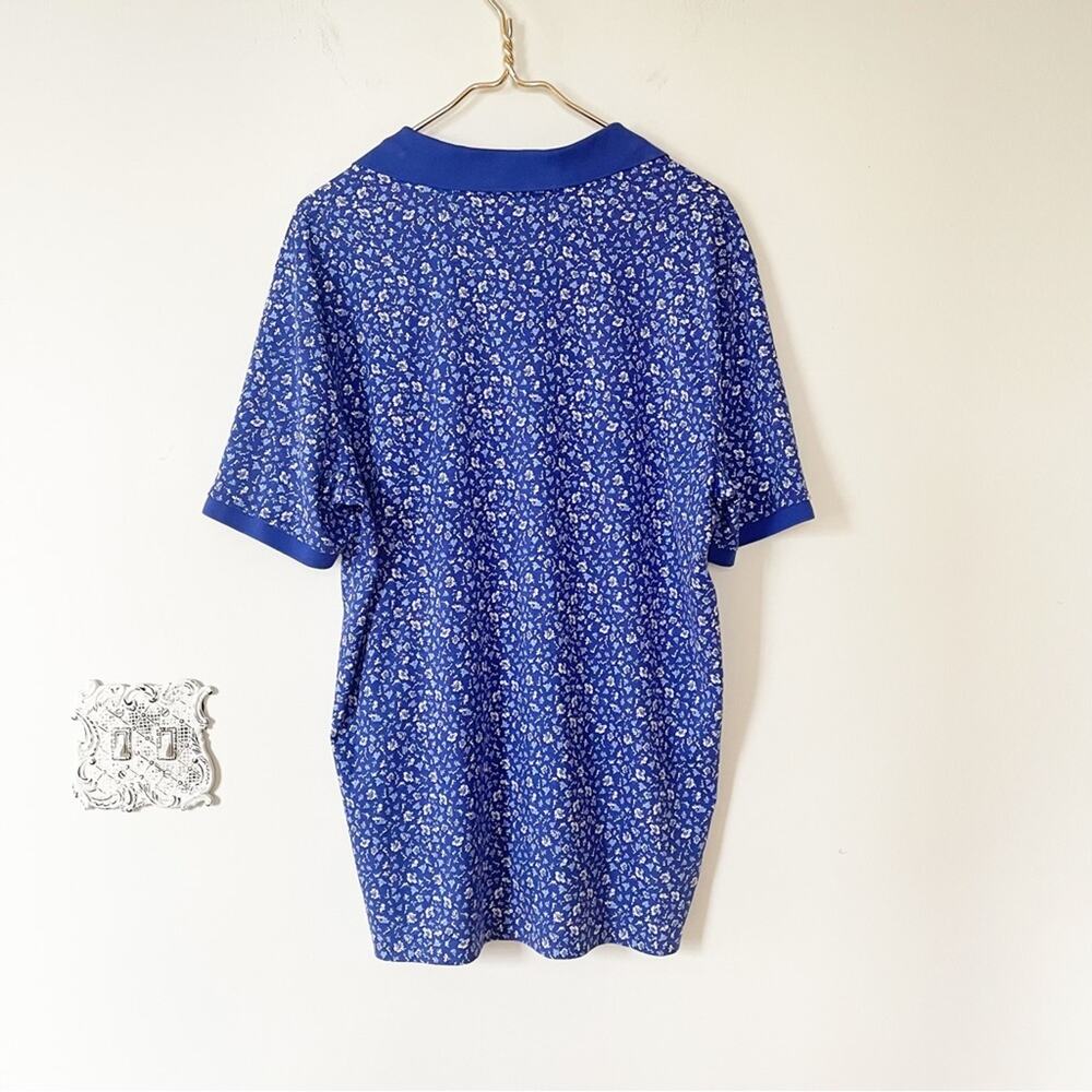 Polo Ralph Lauren Blue Floral Polo Shirt L Classic Fit - Picture 5 of 6